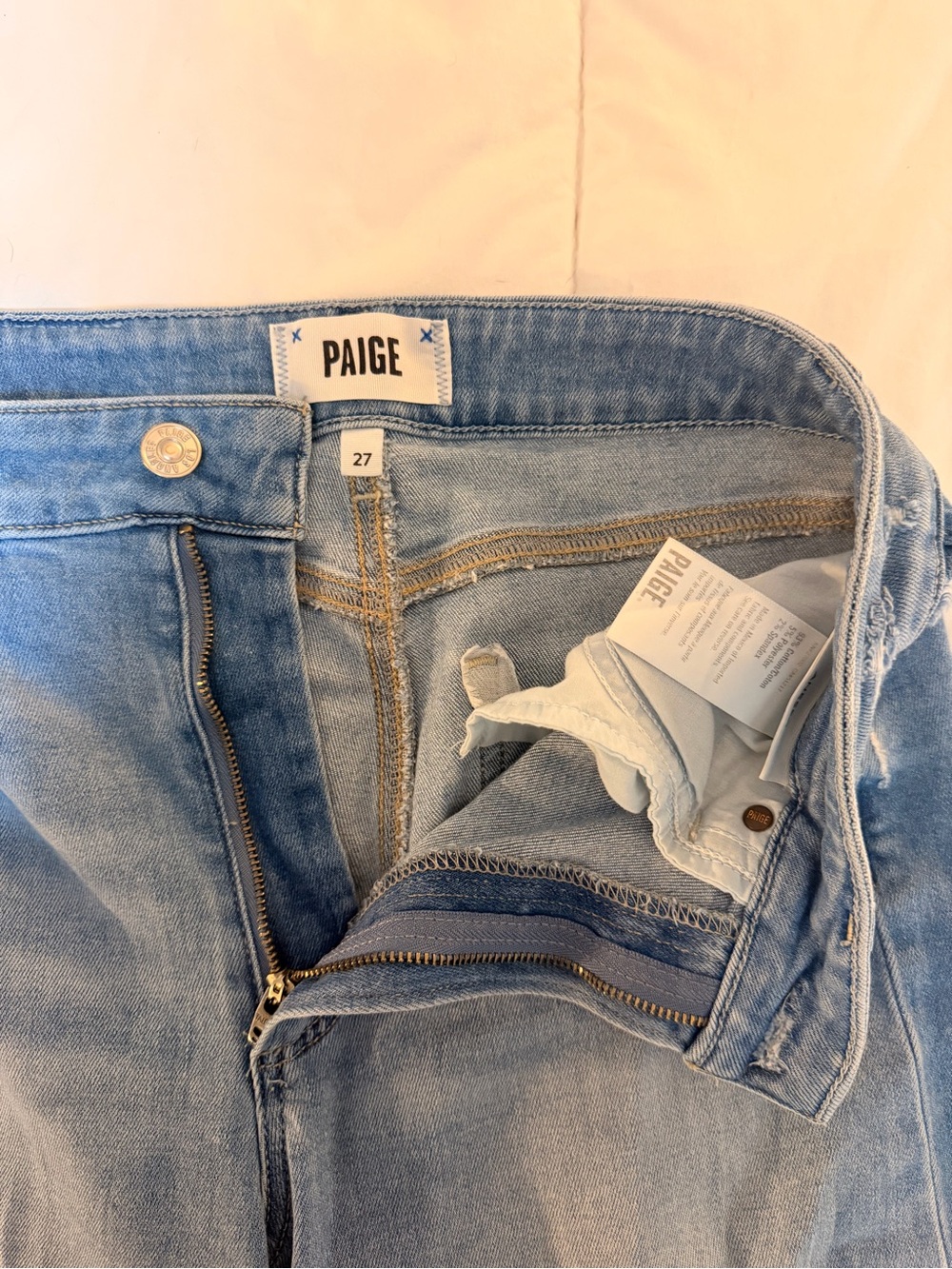 PAIGE High Rise Wide Leg Jeans, Size 27 - Picture 2 of 4